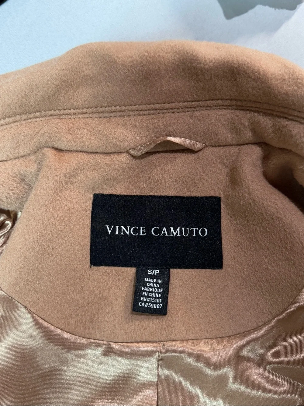 Vince Camuto Camel Wool-Blend Coat NWOT - Picture 5 of 5